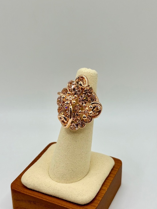 Camille Lucie Jewelry - Camille Lucie Floral Rose Gold CZ Stone Statement Ring